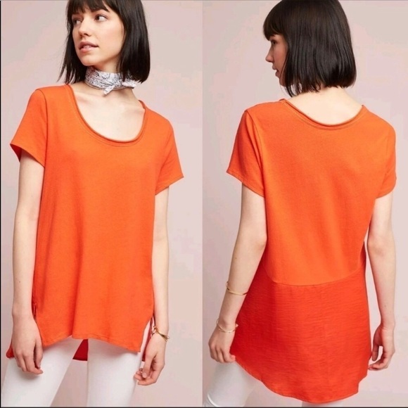 Anthropologie Dolan Contrast Hem Tunic Tee - Picture 1 of 5